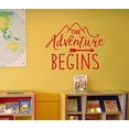 thumbnail image 1 of Adventure Begins Wall Sticker Art Vinyl Letters Decals Arrow Home Decor Quote 23x18-Inch, Cherry Red, 1 of 6