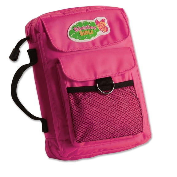 Adventure Bible Adventure Bible Cover for Girls, Zippered, with Handle, Nylon, Pink, Medium, (Hardcover)