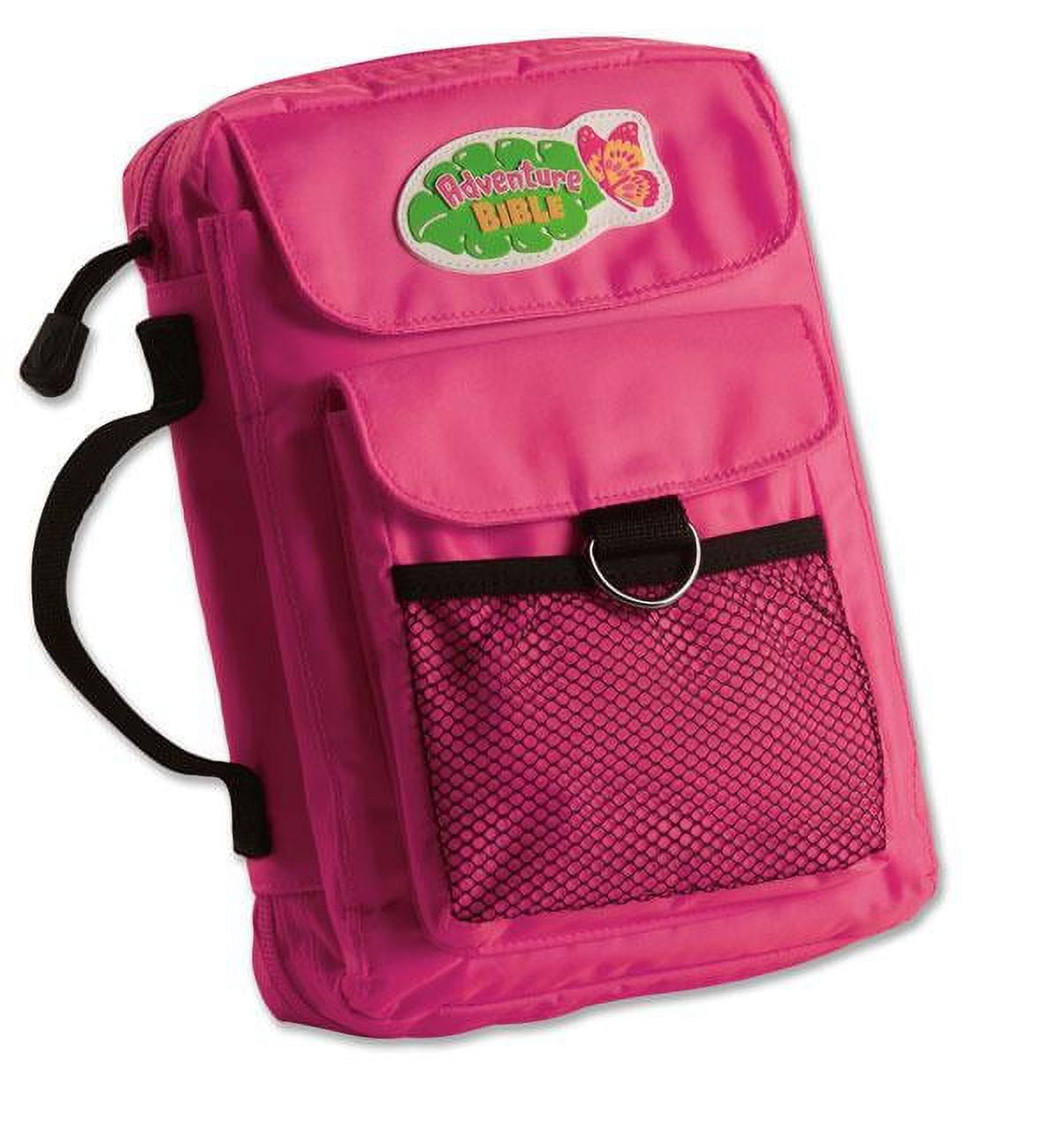 Adventure Bible Adventure Bible Cover for Girls Zippered with Handle Nylon Pink Medium Other