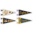 thumbnail image 1 of Adventure Camping Pennants Set - 4" Each Vinyl Stickers - For Car Laptop I-Pad - Waterproof Decals, 1 of 1