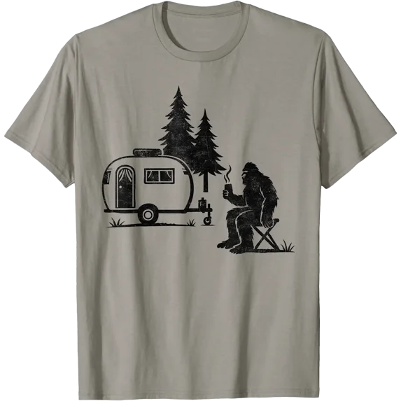 Adventure Camping T-Shirt for Bigfoot Lovers - Nature-Inspired Graphic ...