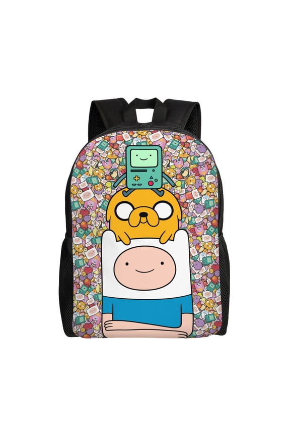 Adventure Cartoon Time Backpack,3d Print Laptop Backpack Lightweight Casual Daypack Bookbag Multi-Function Travel Backpack