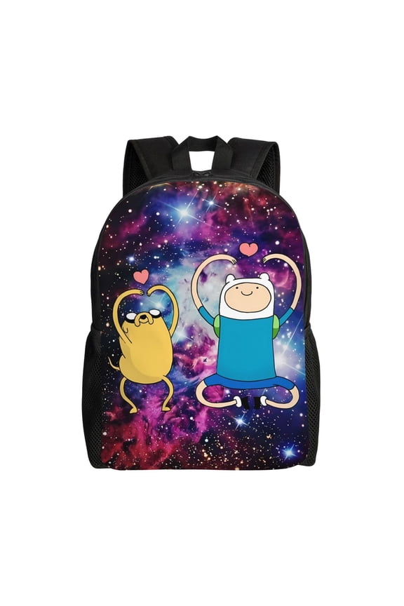 Adventure Cartoon Time Backpack,3d Print Laptop Backpack Lightweight Casual Daypack Bookbag Multi-Function Travel Backpack