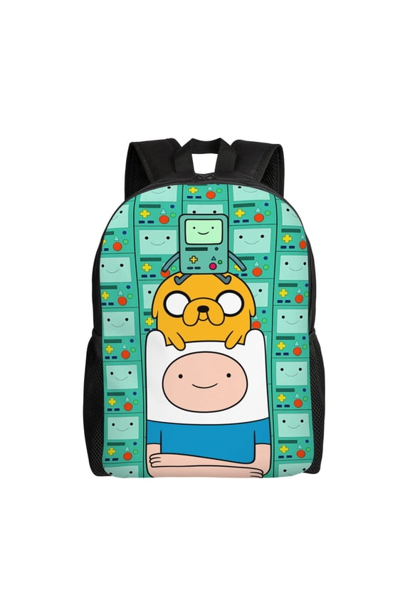 Adventure Cartoon Time Backpack,3d Print Laptop Backpack Lightweight Casual Daypack Bookbag Multi-Function Travel Backpack