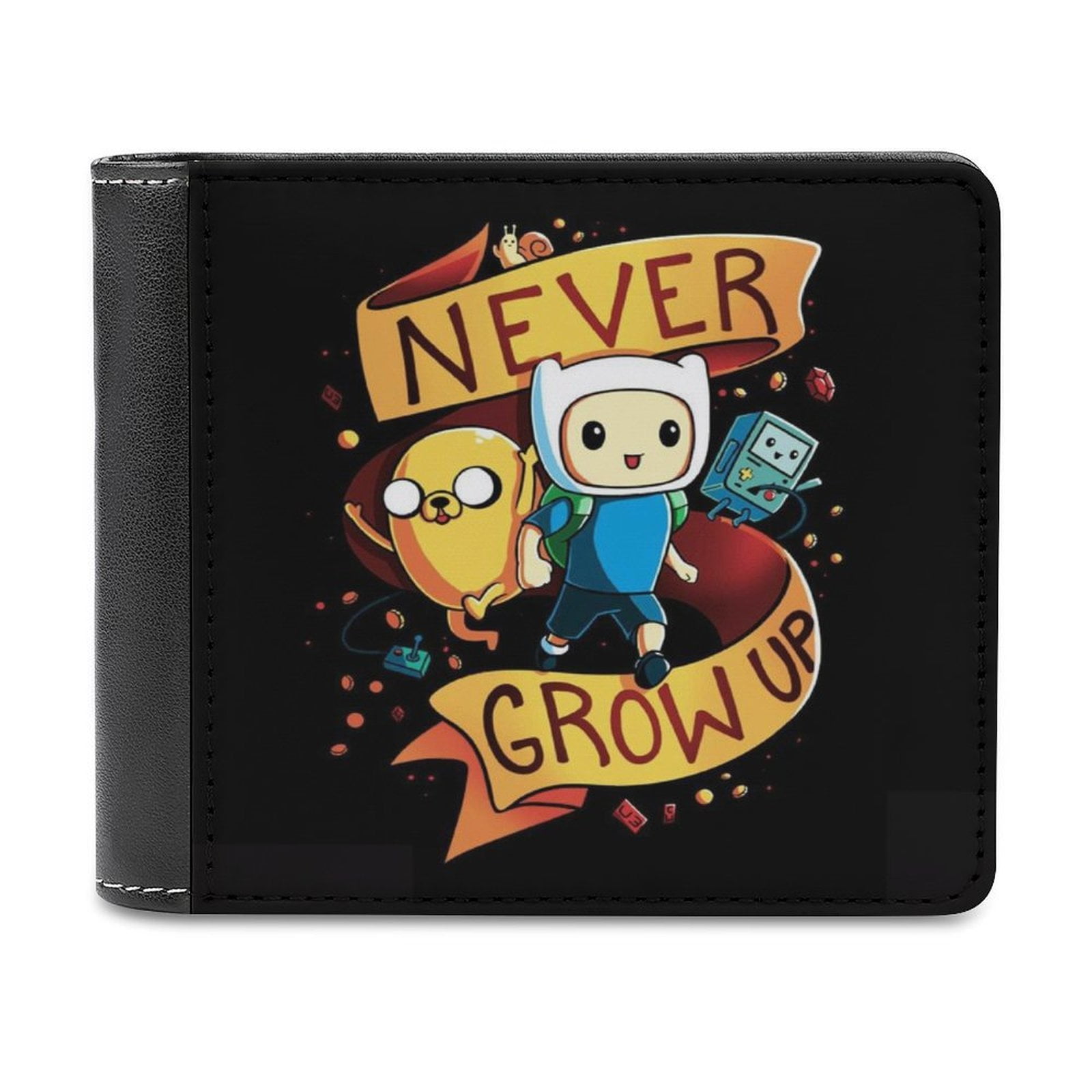 Adventure Cartoon Time Wallet for Men Leather Purse Clutch Card Holders ...