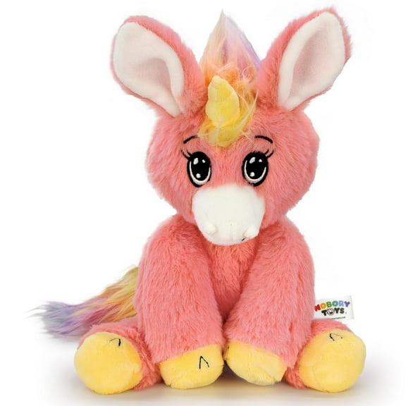 The Adventure Crew Gemma the Unicorn Plush Comfort / Activity Toy for Newborn and Up | Ultra-Soft, 11.5" Compact Size with Weighted Limbs | Interactive Companion for Early Learning