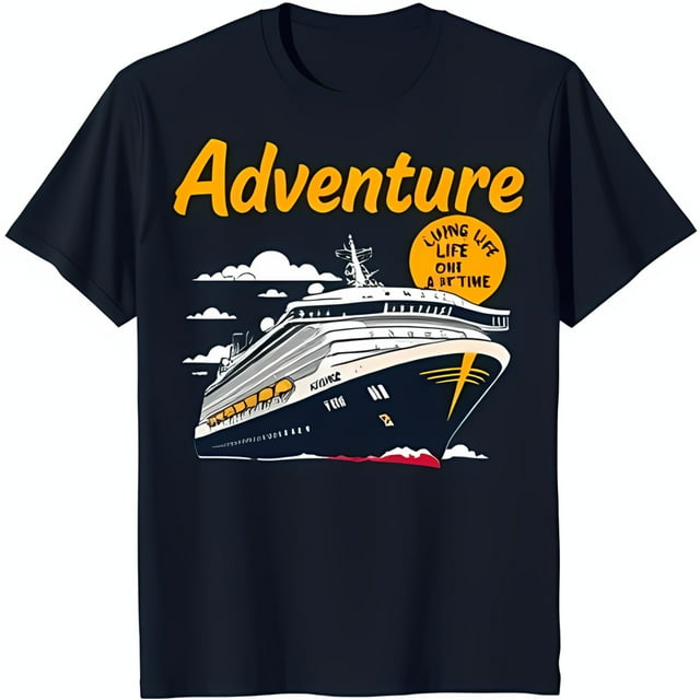 Adventure Cruise Ship Graphic TShirt 'Living Life On A Beat ' in