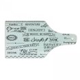 thumbnail image 1 of Adventure Cutting Board, Various Words on Happiness and Self Value Uplifting Phrases Being Who You Are, Tempered Glass Cutting and Serving Board, Wine Bottle Shape, White Black, by Ambesonne, 1 of 1