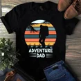 thumbnail image 1 of Adventure Dad Outdoors Camping Trail Lover Gift Retro Unisex T-Shirt, up to size 5XL, 1 of 2