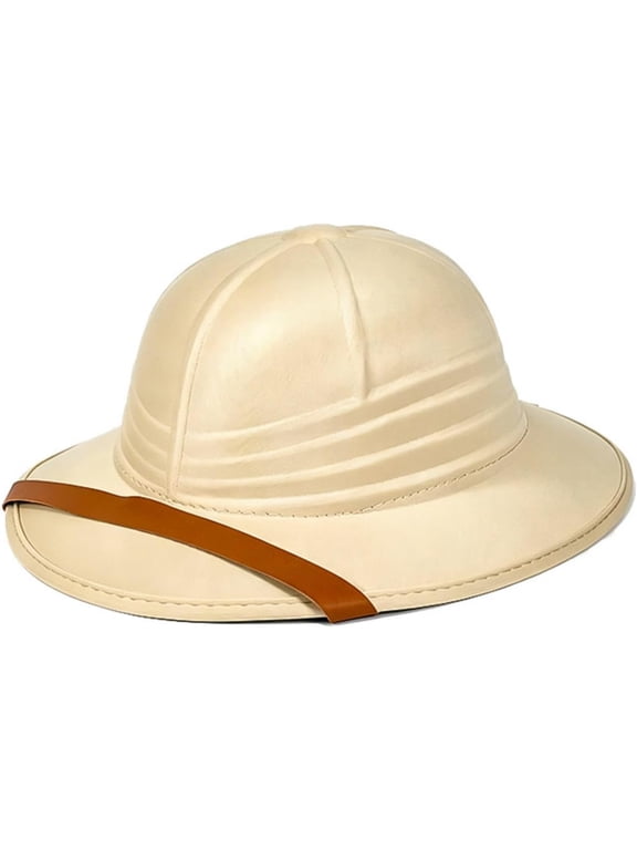Adventure Explorer Hat Wide Brim Hat Structured Pith Helmet for Dress, Role Play