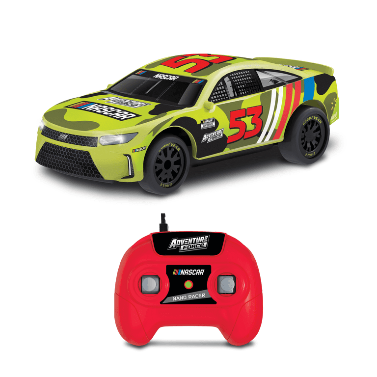 Adventure Force (1:64) RC NASCAR Nano Racer Yellow Stock Car, WR5