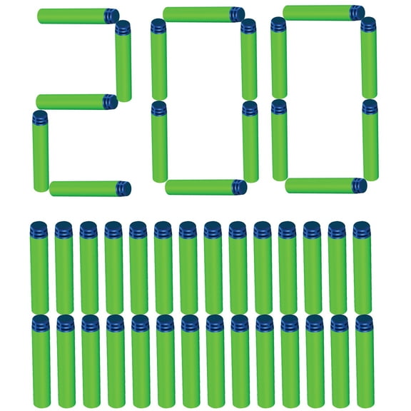 Adventure Force 200 Dart Blaster Refill Pack, Foam - Universal Design Compatible with Most Standard Full-Length NERF Elite and XShot Dart Blasters, 8+