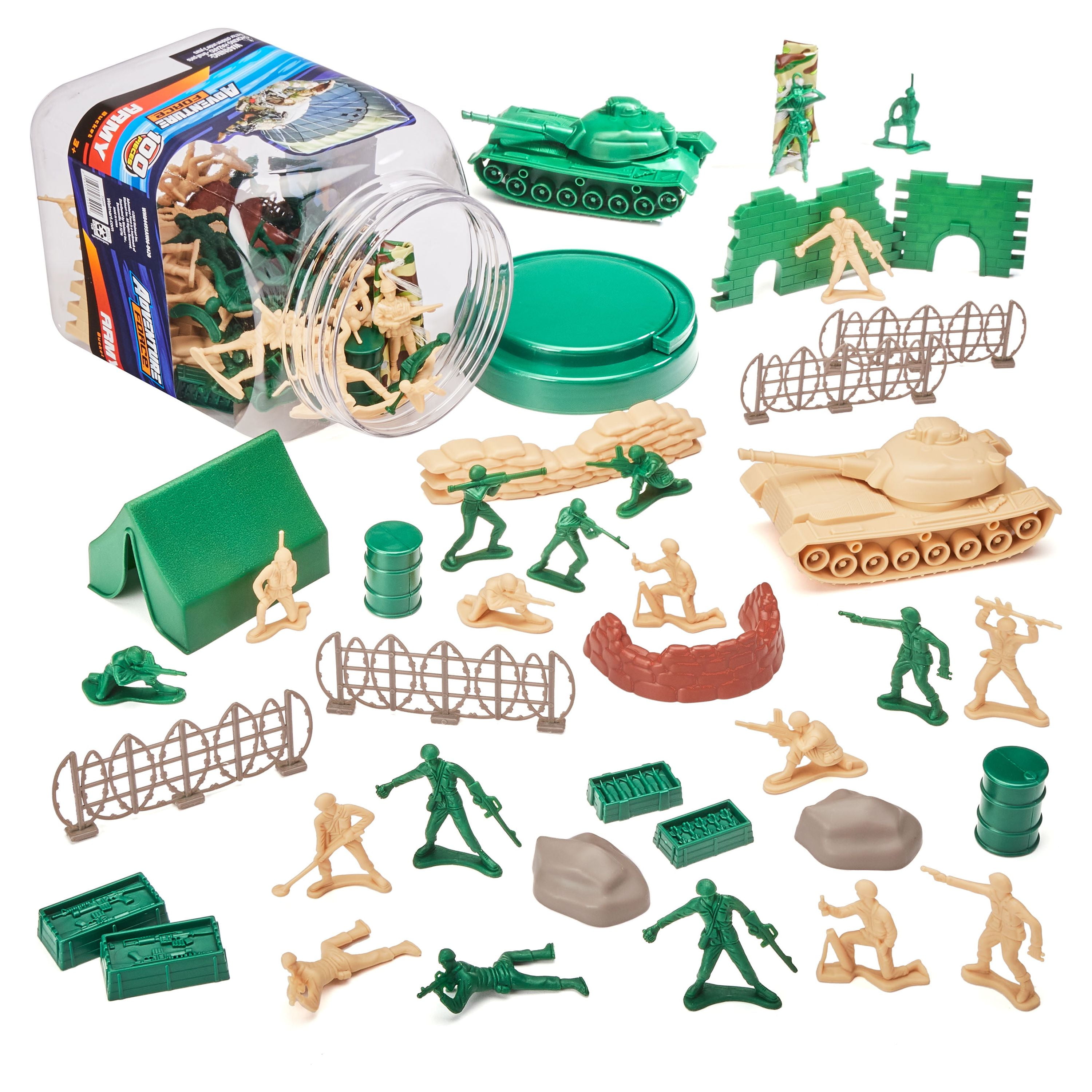 Adventure Force Army Bucket, 100 Pieces