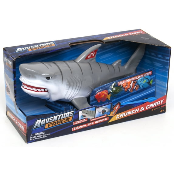 Adventure Force Crunch & Carry Shark Toy, 5 Pieces