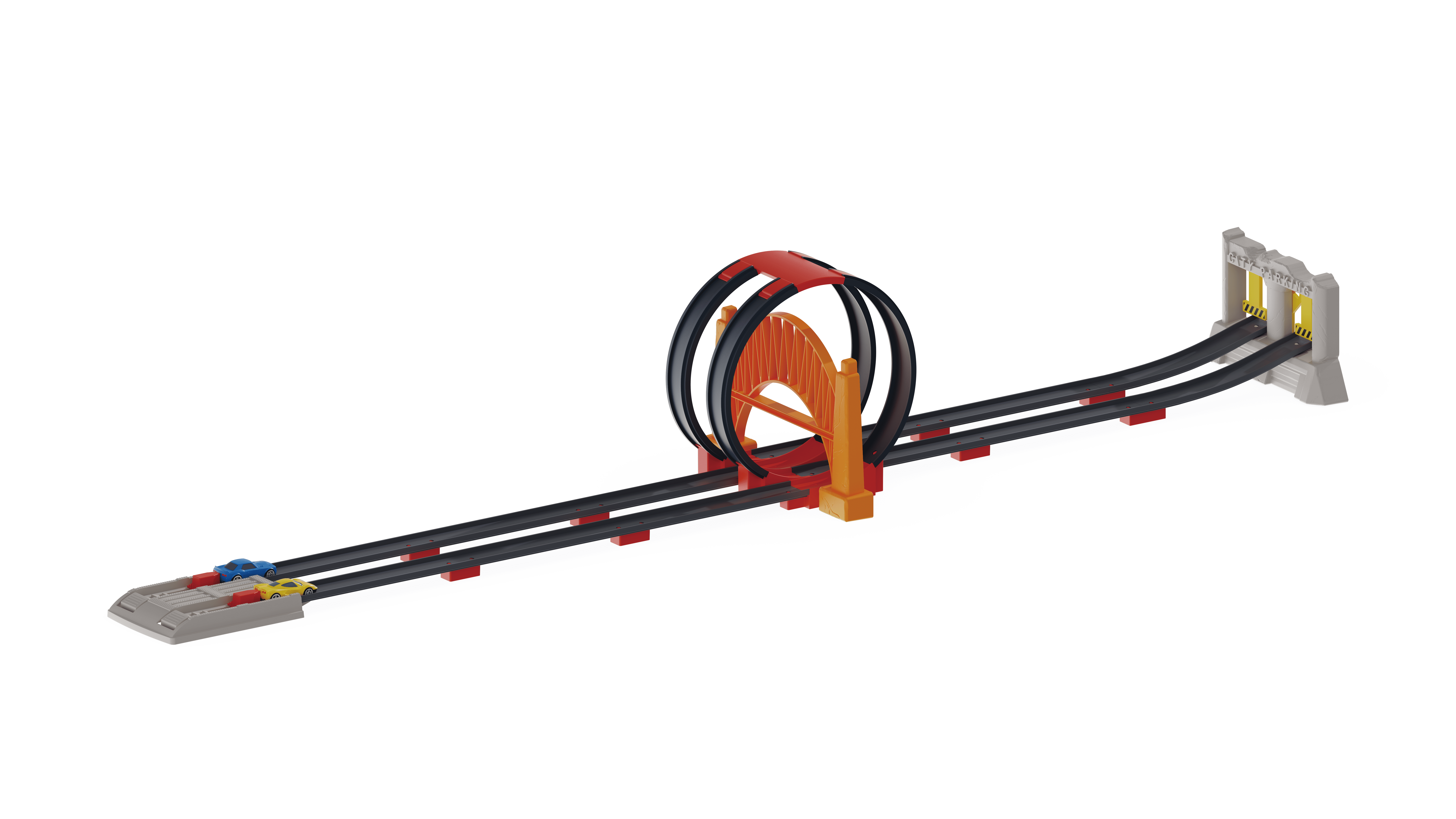 Adventure Force Drag Strip Race off, 6 Piece Vehicle Playset, Children Ages 4+