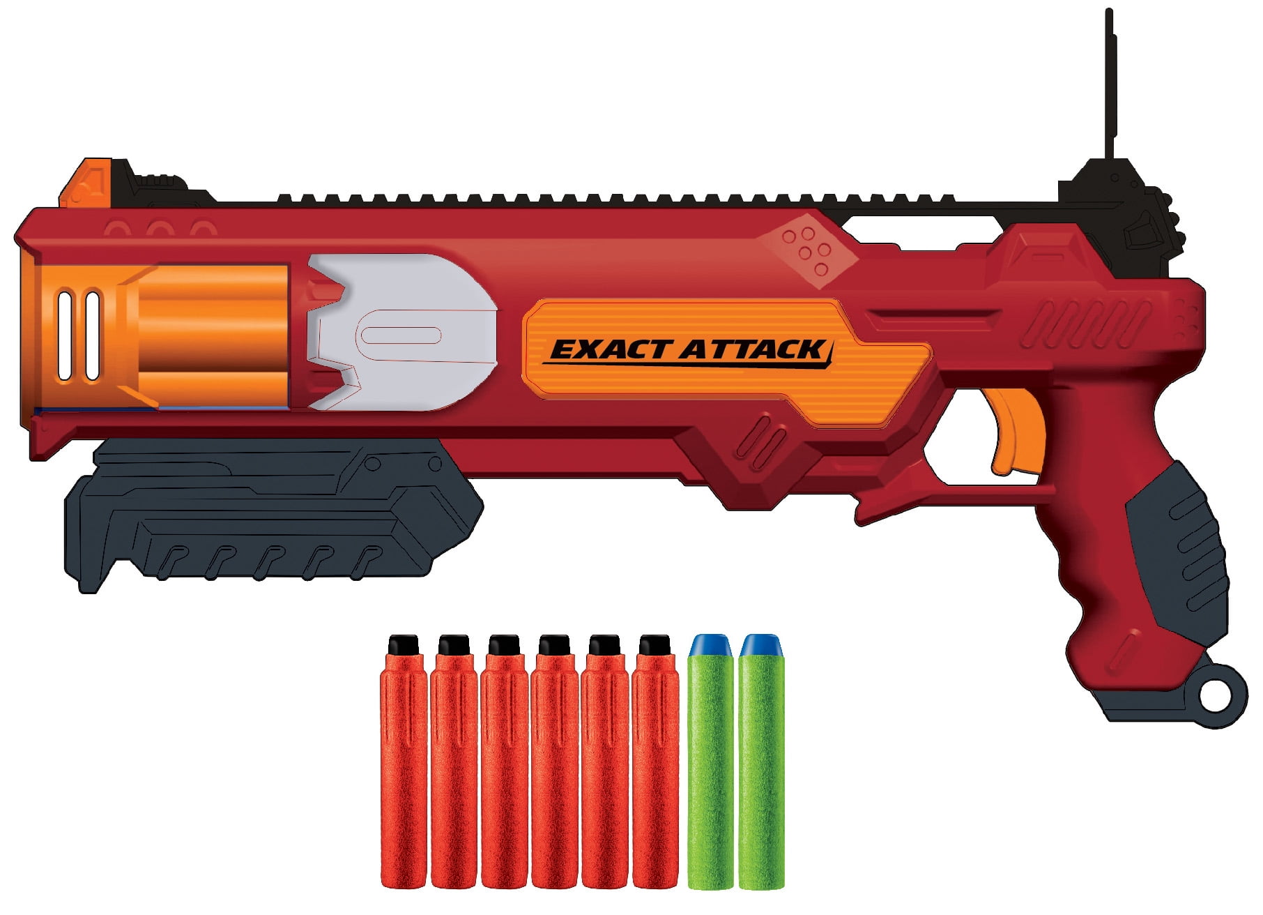 NERF Dartblaster トイガン オレンジ Nerf N-Strike Elite Jolt Orange Blaster Dart Gun - BeysAndBricks