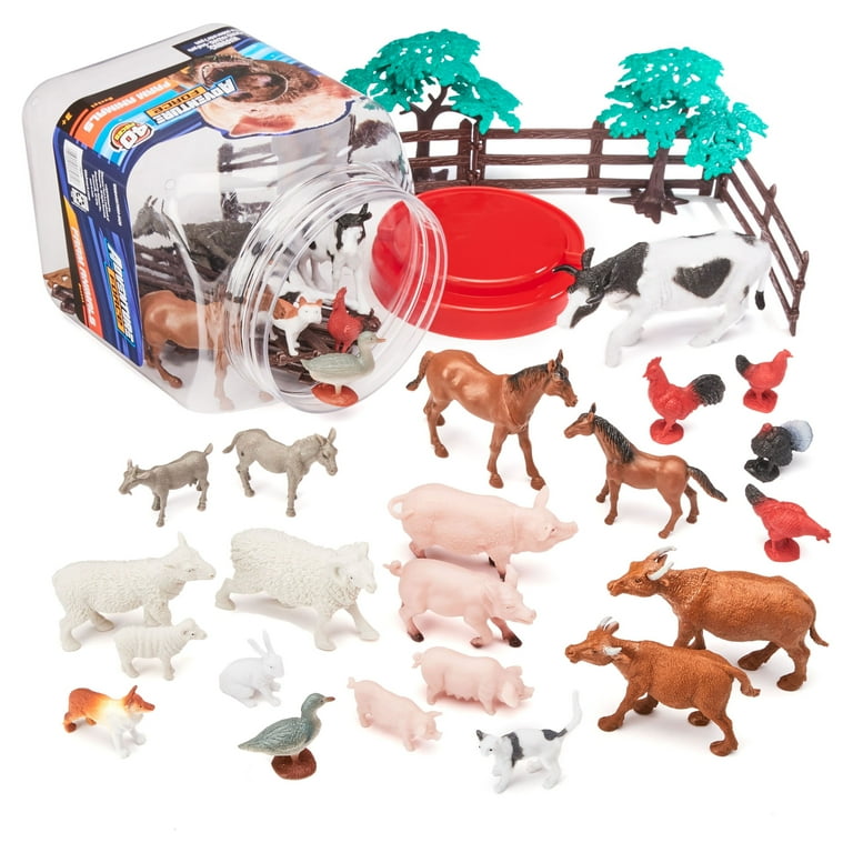 Adventure Force Farm Animals Bucket 40 Pieces Walmart