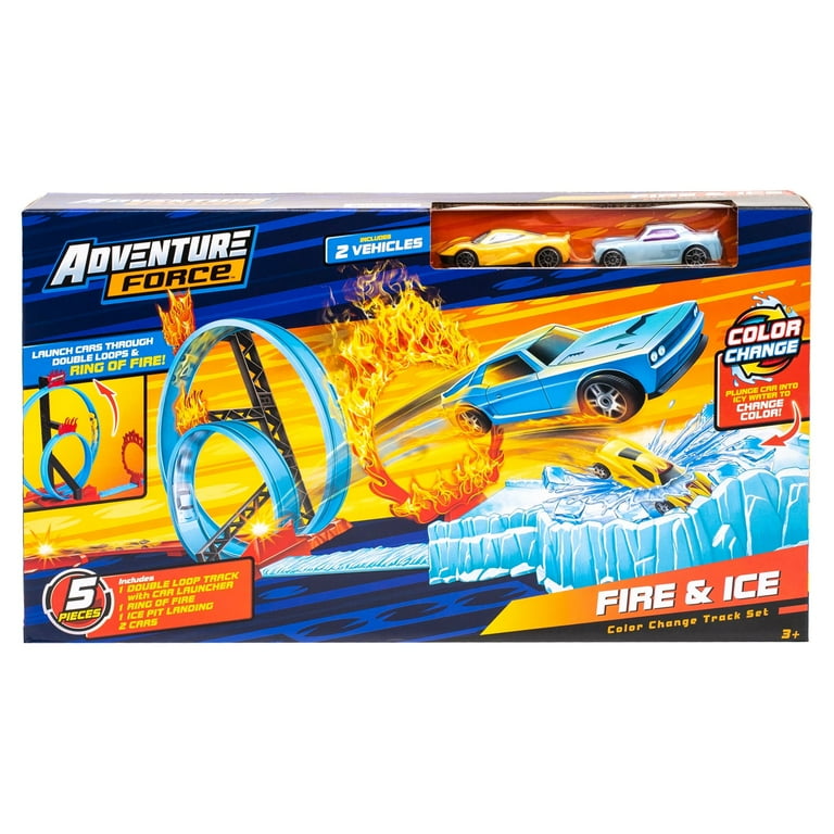 Adventure Force Fire and Ice Color Change Track Set Includes 2