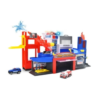 FAO Schwarz Rescue Responders Wooden Fire Station Playset - 21pcs 