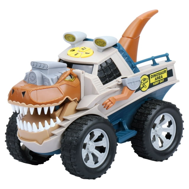 Adventure Force Jawesome Jammer Motorized Lights & Sounds Brown Dino Vehicle