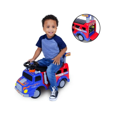 Adventure Force Monster Rig Carrier Ride-On Toy for Kids Ages 1 to 3, Supports up to 44lbs