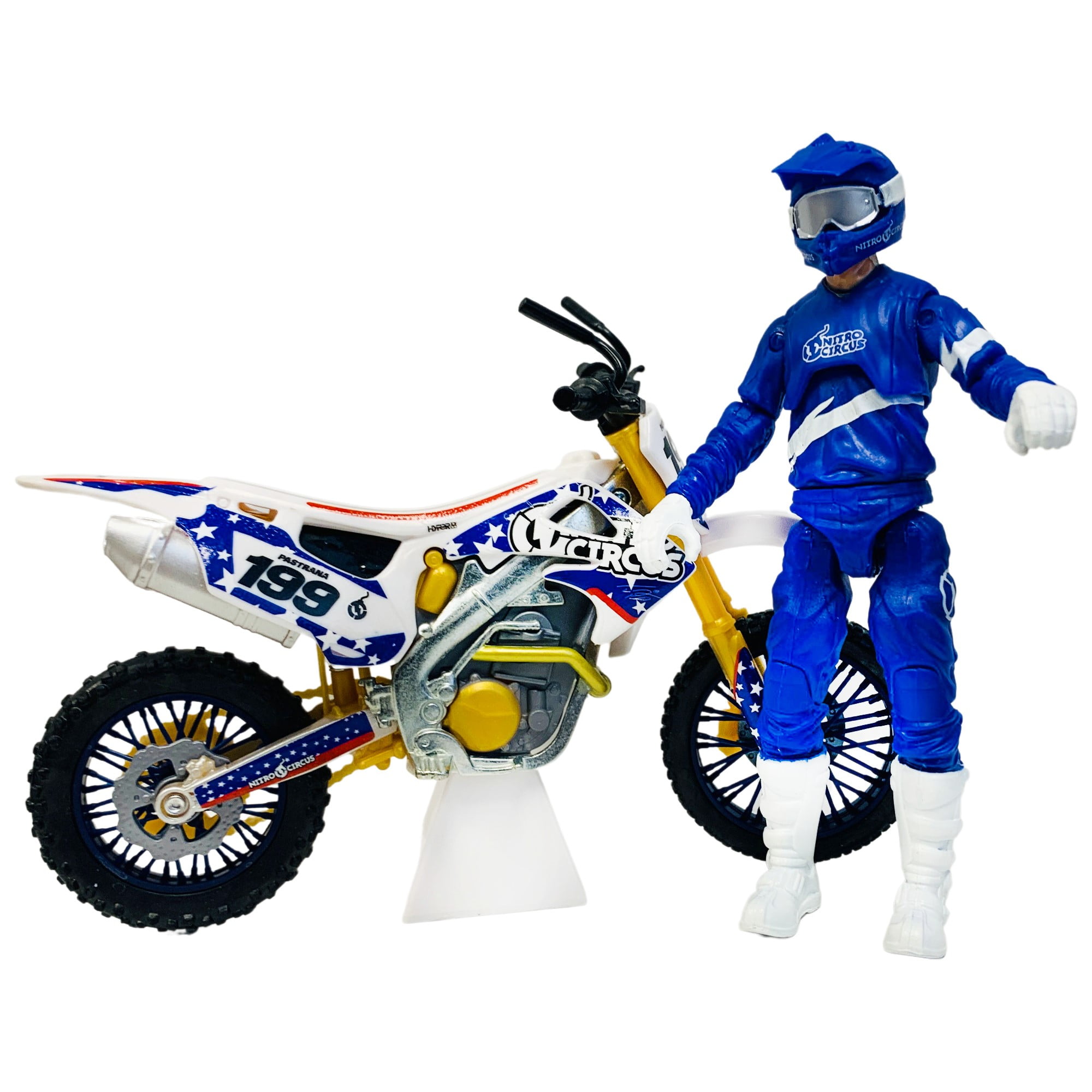 Adventure Force Nitro Circus Dirt Bike and Rider Toy, 112 Replica, Assorted Colors