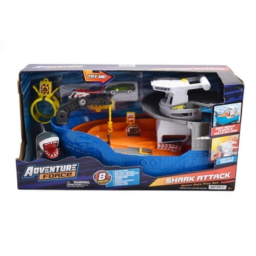 Adventure Force Shark Attack Die-Cast Vehicle Playset, Multi-Color, Lights & Sounds, Ages 3+
