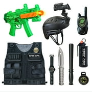 Adventure Force Special Ops Mission Roleplay Set, Gun with Sounds and Lights, 11 Pieces, 5+, For Indoor & Outdoor Play