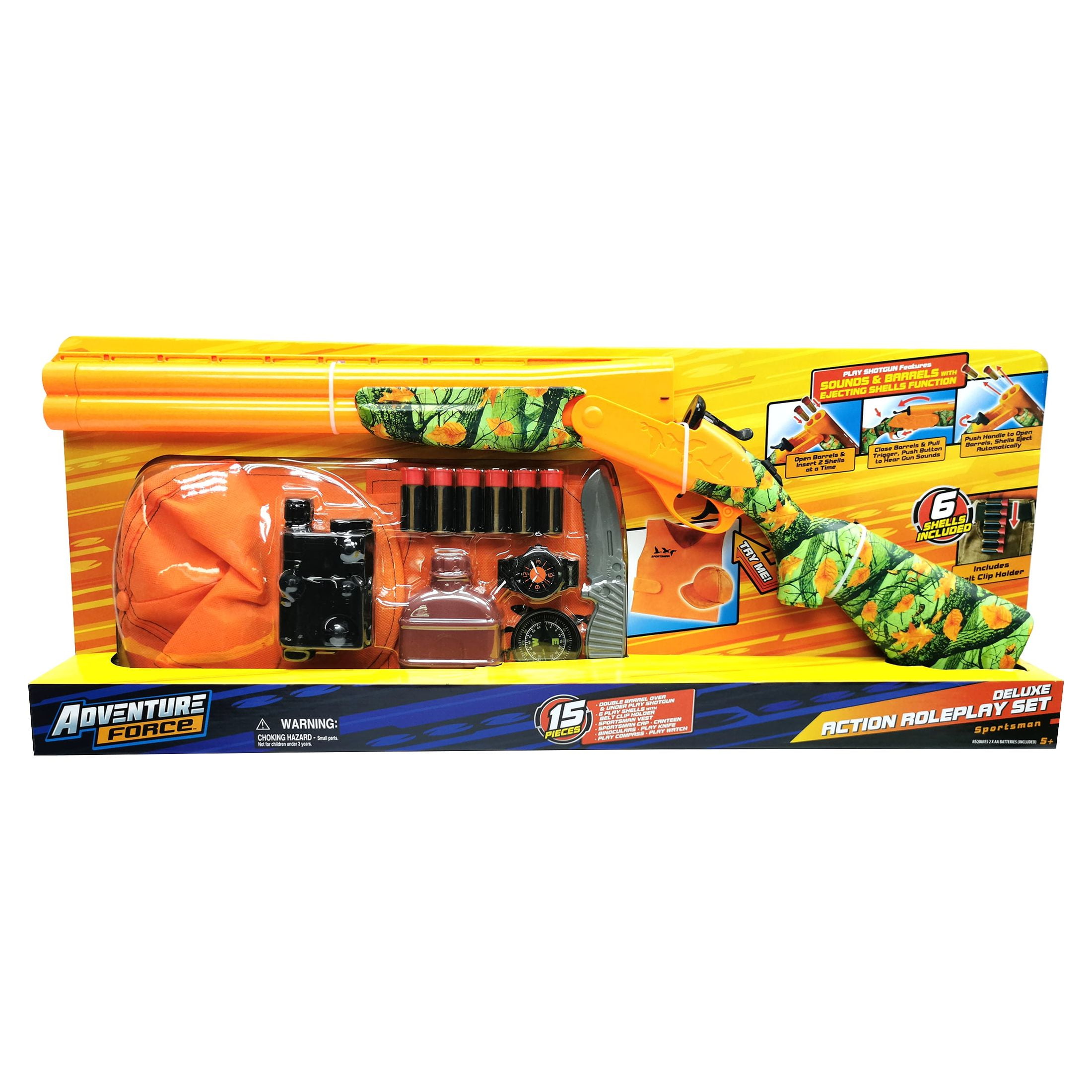 Juguete Escopeta Adventure Force Doble Tiro Niño Regalo