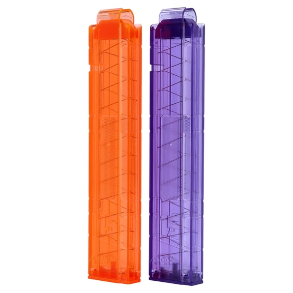 Adventure Force Tactical Strike Half-Length Pro 15-Round Ammo Clips 2-pack, Compatible with Most Pro Blasters, 14+