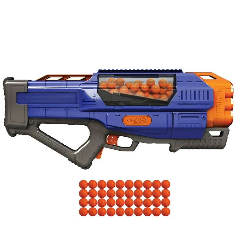 dis last Shining Adventure Force Tactical Strike Monolith Automatic Ball Blaster -  Compatible with NERT Rival - Walmart.com
