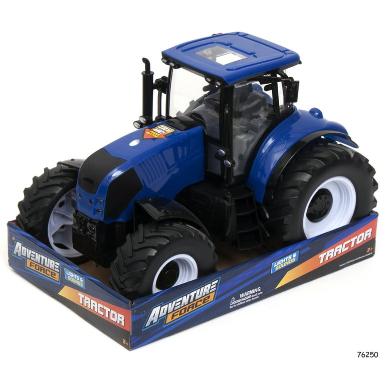 Adventure Force Blue Farm Tractor – Play Vehicle with Lights