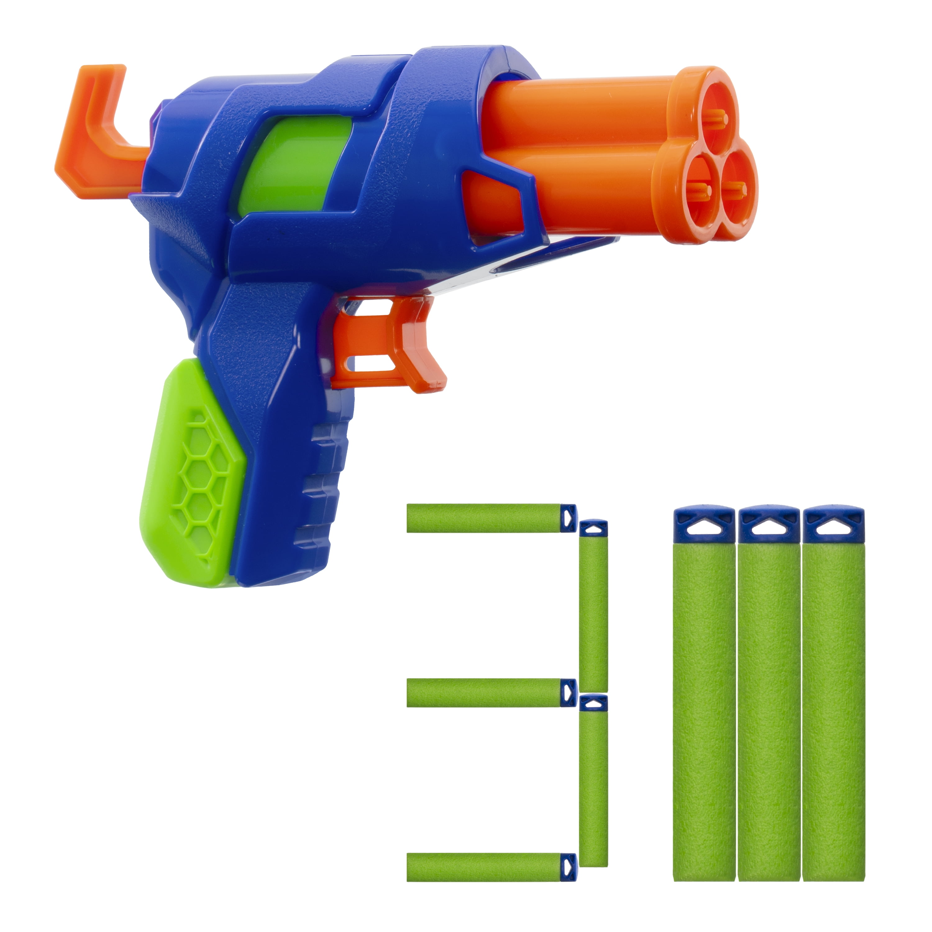 Adventure Force Triple Blast Dart Blaster Set, Spring-Powered Auto-Indexing Design, 1 Blaster with 3 Accu-Blast Darts, Outdoor Play, Ages 8+