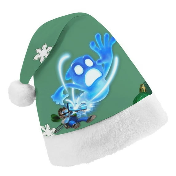 Adventure Game Luigi's Mansion Christmas Hat for Adult And Kids Xmas Decor Ornaments Christmas New Year Festive Holiday Party Supplies Plush Santa Claus Hats