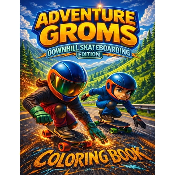 Adventure Groms Adventure Groms: Fast Downhill Riding, Longboard Speed Runs, Mountain Roads, and Action Sports Scenes for Kids, Teens, a, Book 21, (Paperback)