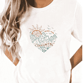 thumbnail image 1 of Adventure Heart Mountain Graphic Suitable Tee T-Shirt Top Print Short Sleeve Round Neck White S-5XL, 1 of 5