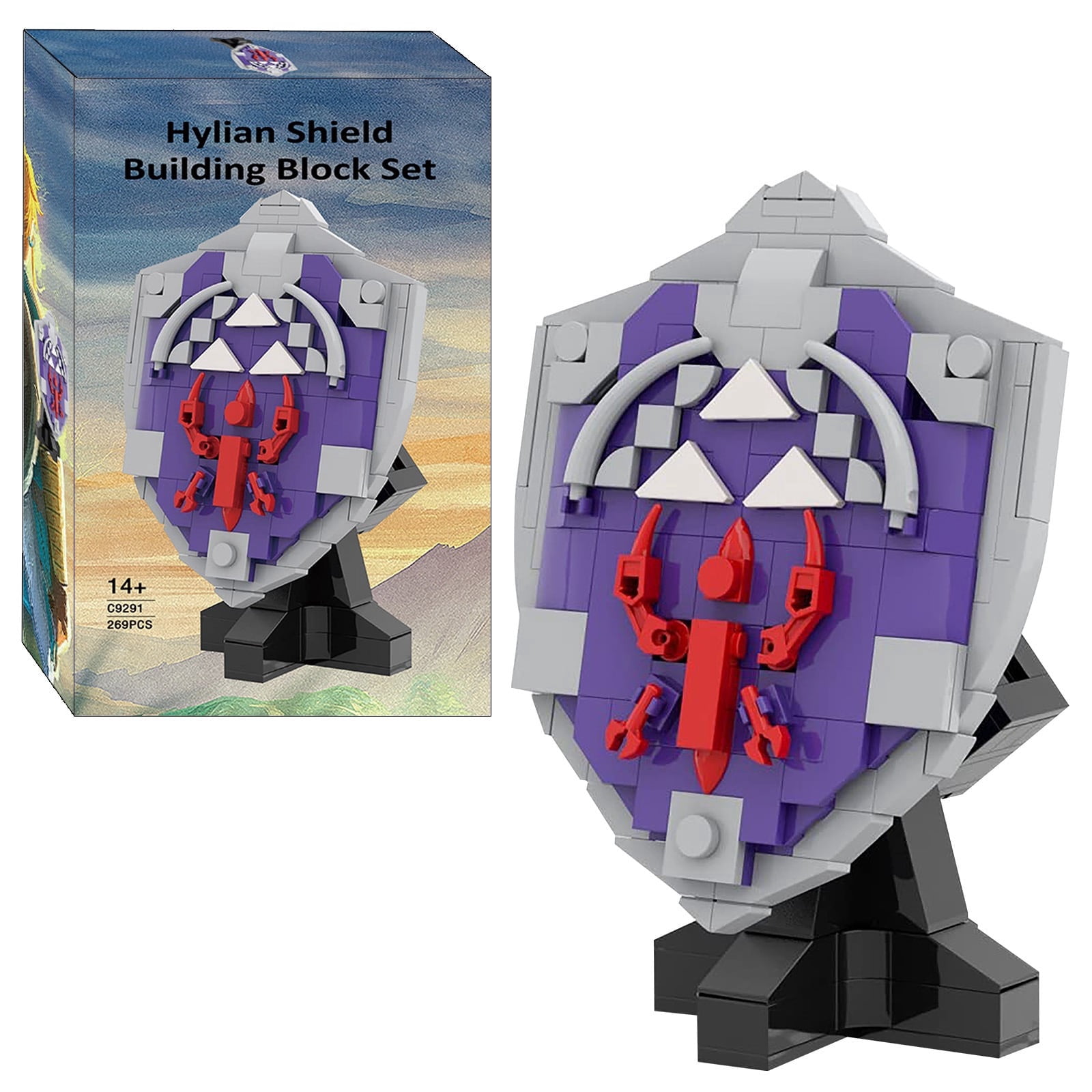 Adventure Hero Shield Building Kit Tight-Fit Mini Blocks with Display ...