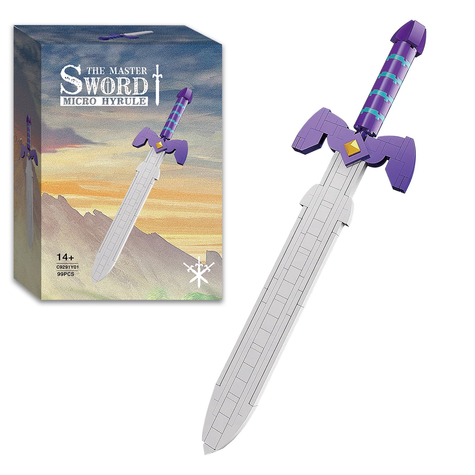 Adventure Hero Sword Building Kit – 99pcs Tight-Fit Mini Blocks with ...