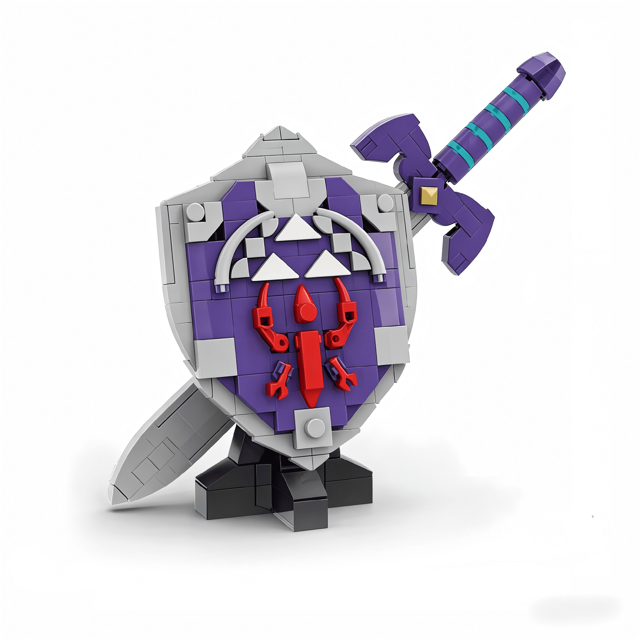 Adventure Hero Sword and Shield Building Kit 2-in-1 Tight-Fit Mini ...