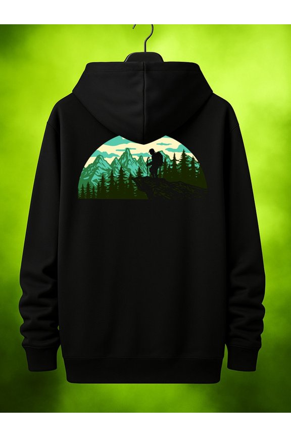 Adventure Hike hoodies Camping men hooded sweatshirt black Sweatshirt Streetwear For Winter Fall, As Gifts gift halloween aesthetic casual spring cute funny Fashion Unisex hoodie
