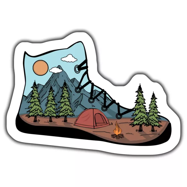 Adventure Hiking Sticker, Mountain Camping Decal, Outdoor Nature Vinyl ...