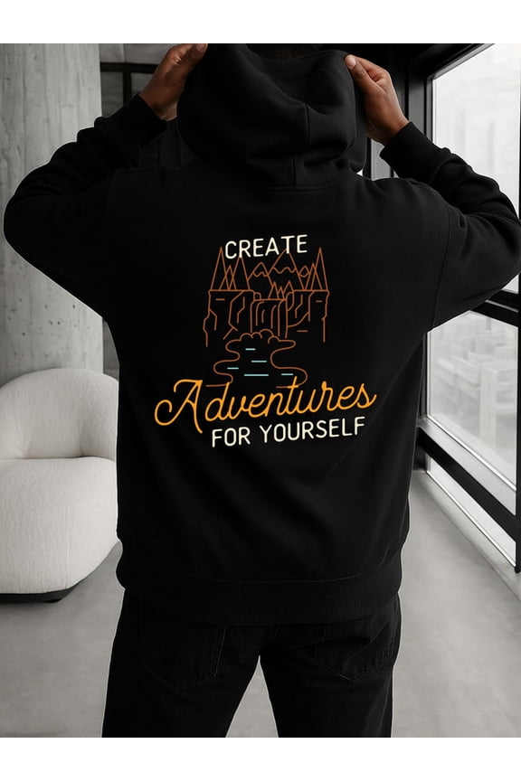 Adventure Hoodie funny hoodies Camping mens hooded sweatshirt black All-Season Fitness Top, Sleek Sporty Look, Durable Sportswear christian gift funny cute Vintage Unisex hoodie