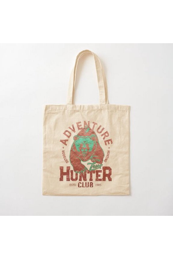 Adventure Hunter Canvas Tote Bags, Reusable Shopping Bag