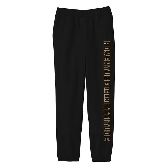 Adventure Is An Attitude on Youth Black Sweatpants-S