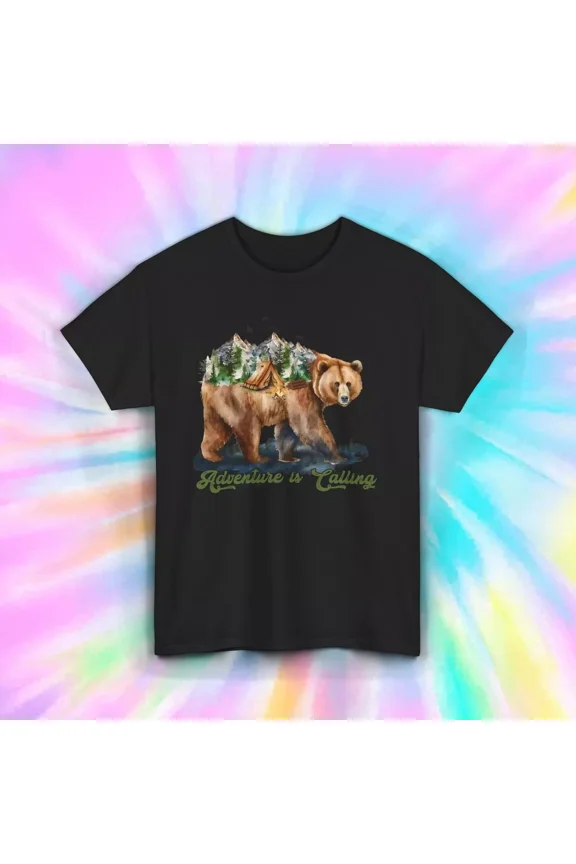 Adventure Is Call T-Shirt, Bear Mountain Graphic,