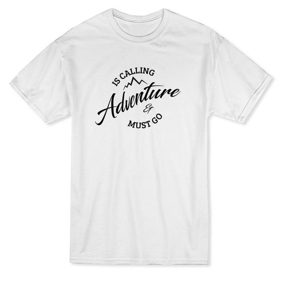 Adventure Is Calling Graphic Quote Men's T-shirt