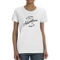thumbnail image 1 of Adventure Is Calling Graphic Quote Women White T-Shirt, Female Medium, 1 of 4