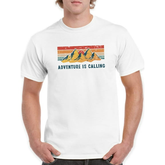Adventure Is Calling. T-Shirt Men -Smartprints Designs, Male x-Large