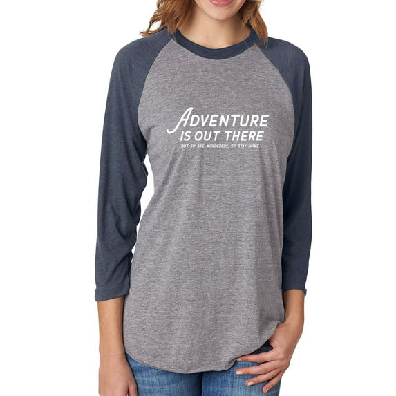 Adventure Is Out There Unisex 3/4 Sleeve Baseball Raglan Tee
