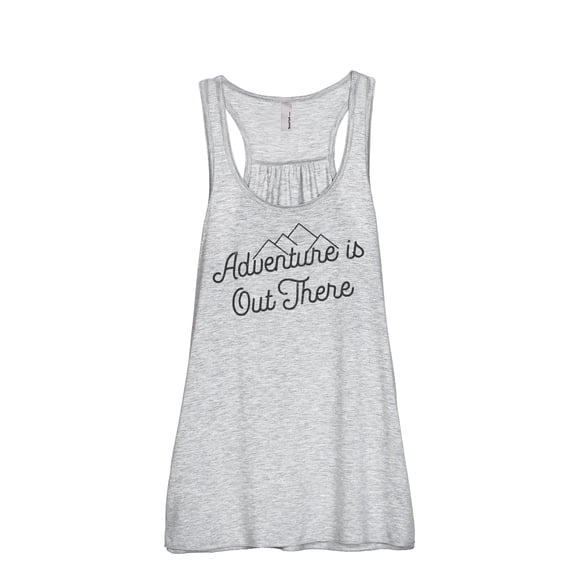 Adventure Is Out There Women's Fashion Sleeveless Flowy Racerback Tank Top Sport Grey Medium